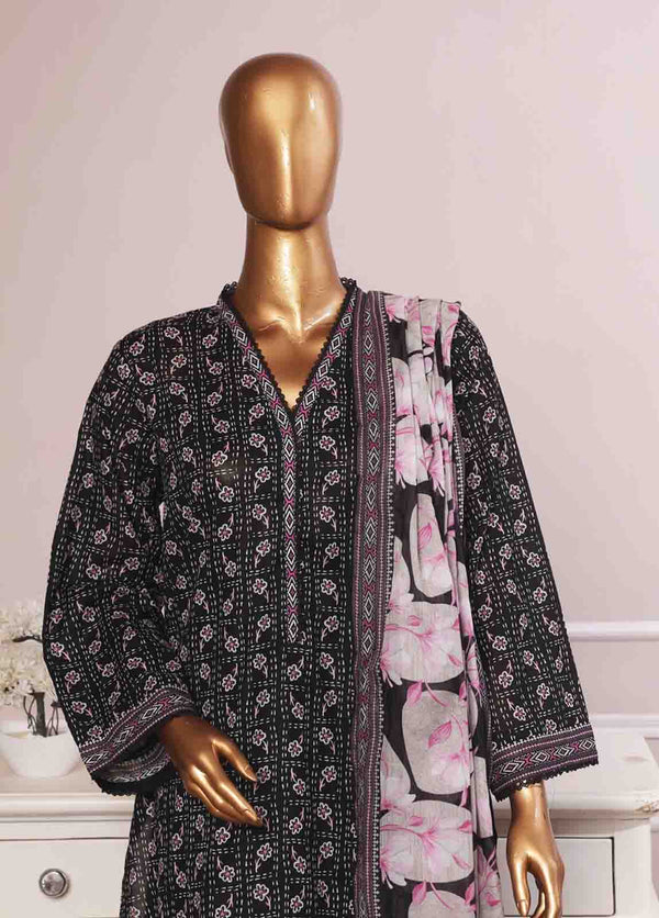 NSM-095- 3 Piece Printed Farshi Shalwar Suit