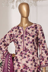 Bin Saeed Stitched 3 Piece Exc Printed Lawn Vol-03 Collection 2025