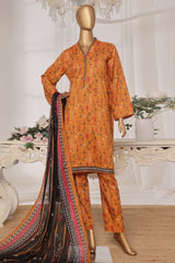 Bin Saeed Stitched 3 Piece Exc Printed Lawn Vol-03 Drop-02 Collection 2025