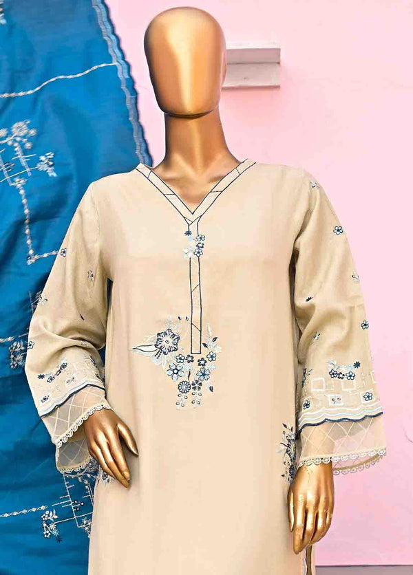 SMB-078-3 Piece Linen Embroidered collection